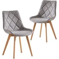 B&D home 4-Fußstuhl TANIA (Set, 2 St), gepolstert, Stuhlbeine aus Metall oder Massivholz wählbar