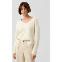 s.Oliver Longpullover Strickpullover Baumwollmix-Strickpullover mit V-Ausschnitt