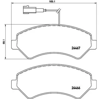 Hella Bremsbel?ge vorne Citroen Fiat Opel Peugeot 8DB355021-281
