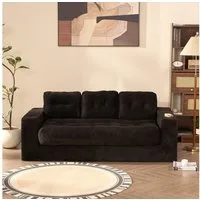 LITBIRD Sofa Bodensofa 3-Sitzer 190 cm, modulares Kordstoff Sofa mit Rückenlehne, 1 Teile, Jugend- & Studentensofa, bequemes Relax Sofa