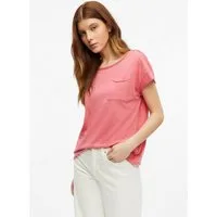 s.Oliver Kurzarmshirt T-Shirt Jersey-Shirt mit offenen Kanten und Brusttasche