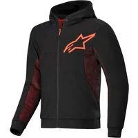 Alpinestars Motorradjacke Alpinestars Chrome Air Sport Hoodie Schwarz / Rot-Fluo motorradjacke herren