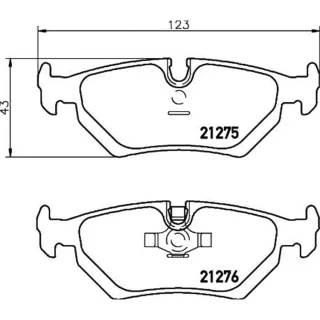 Hella Bremsbel?ge hinten Citroen Fiat Lancia Peugeot 8DB355007-801