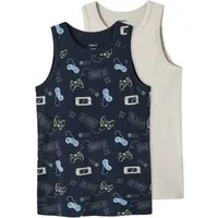 Name It Unterhemd NKMTANK TOP 2P NAVY GAMER NOOS (Packung, 2-St)