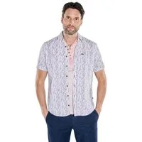 Engbers Kurzarmhemd Herren Kurzarmhemd mit Streifen und Brusttasche, Rosa