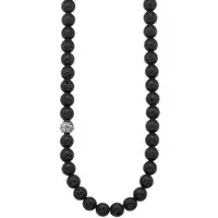 Bruno Banani Edelstahlkette Schmuck Geschenk Lavasteinkette, mit Lavastein