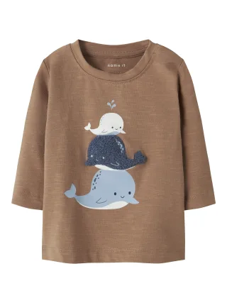 NAME IT - NBMFAKIR LS TOP BOX mocha mousse - Gr. - 80