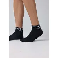 SNOCKS Sneakersocken kurze Socken für Herren & Damen mit Logo (4-Paar) mit Rippbund, verstärkte Sohle, halbhoch, aus Bio-Baumwolle