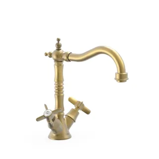 Tres 2 Griff Waschtischarmatur Mit Griff G3/8" flexible Anschlussschläuche, 24210902LM 24210902LM