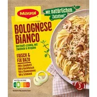 MAGGI Saucen, Maggi Fix Bolognese Bianco cremig mild gewürzt ideal zu Pasta 38g