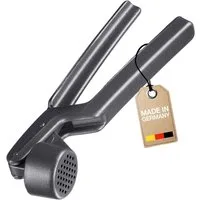WESTMARK Knoblauchpresse Novapress Black Edition – Ergonomische Premium Mehrzweckpresse, Aluminium, griffige Haptik, spülmaschinengeeignet
