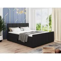 Sofnet Boxbett Star Lux (mit zwei Bettkästen, Bonell-Matratze und Topper), Doppelbett, Polsterbett mit Kopfteil und Fußteil, Boxspringbett