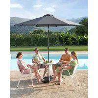 SONGMICS Sonnenschirm, UPF 50+, mit Kurbel, beidseitig um 30° knickbar, ∅264cm, ohne Ständer