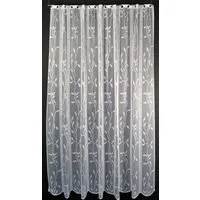 Gardinen Kranzusch Scheibengardine Raffrollo Blätterranke (1 St), Stangendurchzug, transparent, Stablöcher,transparent,verschiedene Höhen, Breiten