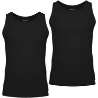MUSTANG Unterhemd Worker Rib Unterhemd Achselshirt Doppelripp (Spar-Set, 2-St) OEKO-TEX® Standard