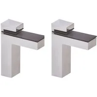 HOOZ Wandregalhalter HOOZ 2er Set Regalboden Halterung Chrom 10 cm, 1-tlg.