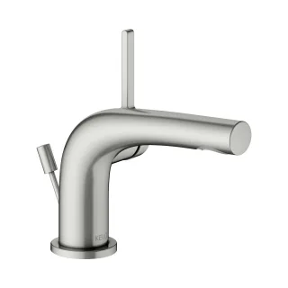 Keuco Waschtischarmatur 80 Edition 400 51504, m. Ablaufgrt., Edelstahl-finish, 51504060000 51504060000