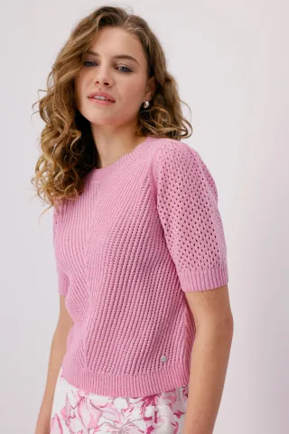 monari - Chenille-Pullover bubblegum - Gr. - 44