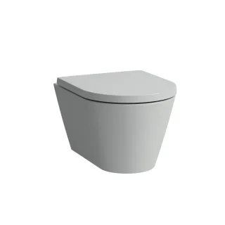 LAUFEN Wand-Tiefspül-WC Compact Kartell 370x490 kurze Ausführung, spülrandlos grau matt, H820333759 H8203337590001