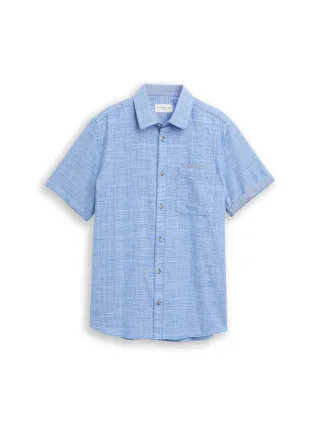 Tom Tailor - Regular Fit Hemd mit Karomuster surf blue check - Gr. - XL