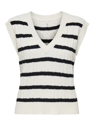 ONLY - ONLKATIA SL CABLE V-NECK VEST KNT - Gr. - L
