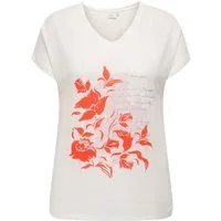 ONLY CARMAKOMA Blusenshirt CARVIGGA S/S O-NECK MIX TEE JRS BS