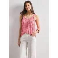 STREET ONE Shirttop Sommertop mit grafischem Muster