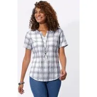 Witt Klassische Bluse Karo-Bluse Kurzarm