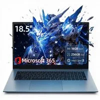 MENGHU 18,5″ Laptop, Intel i3, 16GB RAM, 256GB SSD erweiterbar, Microsoft 365 Notebook (Intel® Core™ i3‑10100Y, Intel® UHD Graphics 615, 16 GB, 256 GB SSD)