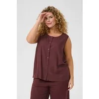 KAFFE Curve Kurzarmbluse Ärmellose Bluse KCmille Große Größen