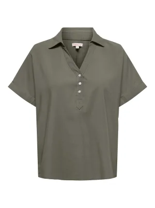 ONLY - ONLARIS LIFE CAP SLEEVE SHIRT WVN CC Smokey Olive - Gr. - XS