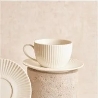 Karaca Teeservice Seashell Teetasse für 6 Personen Espressotasse Mokkatasse 200ml