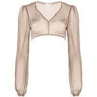 MarJo Dirndlbluse Dirndlbluse Salching beige