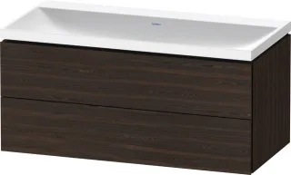 Duravit L-Cube c-shaped Set wandhängend Nussbaum gebürstet Matt 1000x480x480 mm - LC6952N69690000 LC6952N69690000