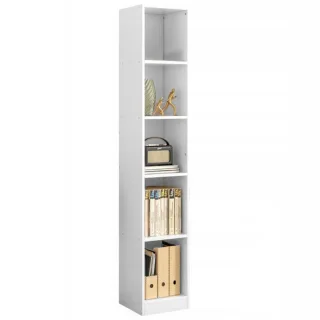 Bücherregal,, Weiß, Holzwerkstoff, 25x182x30 cm, Wohnzimmer, Regale, Bücherregale