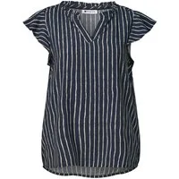 STREET ONE Kurzarmbluse LTD QR Splitneck blousetop w v