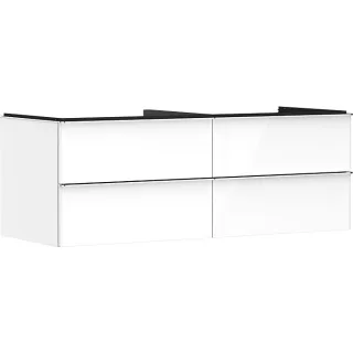 hansgrohe Xelu Q Waschtischunterschrank 54086000 1360x485x550mm, 4 Schubkästen, weiß hochglanz, chrom