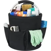 ibettertec Organizer Putzmittel Organizer,Faltbarer Putztasche mit Griff und sechs Tasche, Reinigungstasche für Innenbereich,Garten,Badezimmer