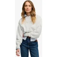 Superdry Sweatshirt SCRIPT BRAND LOOSE CREW mit Markenlogo aus Perlenstickerei auf der Brust