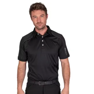 Island Green - Poloshirt Abgesteppt für Herren - Emblem (Schwarz)