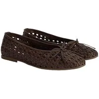 Desa Damen-Ballerinas – Obermaterial und Futter aus Leder, ohne Verschluss Ballettschuh