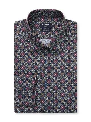 OLYMP - Modern Fit: Businesshemd blau/lila - Gr. - 45