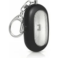 BEARWARE Persönlicher Alarm, Personenalarm, Schlüsselanhänger 125 dB, LED Licht Überfallmelder (Taschenalarm, Sirene, Auslöse-Splint, Taschenlampe, kompakt)