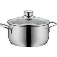 WMF Bratentopf Diadem Plus, Cromargan® Edelstahl Rostfrei 18/10 (2-tlg), breiter Schüttrand, außergewöhnliches Design, spülmaschinengeeignet