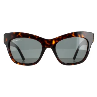 Balenciaga Cat Eye Damen Dunkel Havanna und Gold Grün Grau BB0132S