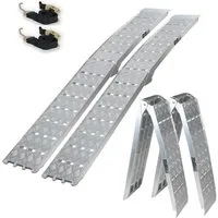 TRUTZHOLM Auffahrrampe 2x klappbar 226 cm Traglast 1360 kg Alu Motorradrampe Verladerampe (2-St., Inkl. 2x Spanngurt), stabile Konstruktion, hochwertige Verarbeitung, kompakte Bauweise