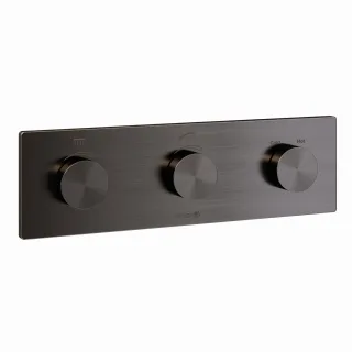 Kludi PushTronic Elektronisches Unterputz-Thermostat mit Feinbauset Brushed Gunmetal PVD, 38300N2-00 38300N2-00