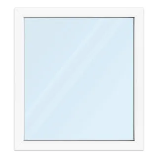 Fenster 100x110 cm, Kunststoff Profil aluplast IDEAL® 4000, Weiß, 1000x1100 mm, einteilig festverglast, 2-fach Verglasung, individuell konfigurieren