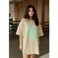 Worldclassca Print-Shirt Worldclassca Oversized Animal Print T-Shirt lang Sommer Tee Oberteil