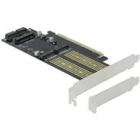PCIe x16 Karte > 1 x M.2 Key B + 1 x NVMe M.2 Key M + 1 x mSATA, Schnittstellenkarte
